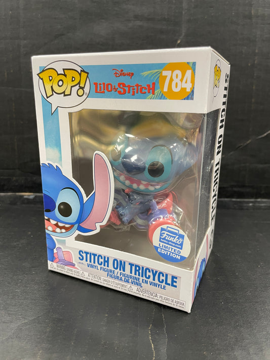 Funko Pop Disney Lilo & Stitch Stitch on Tricycle 784 Funko Shop Exclusive (Grade A)