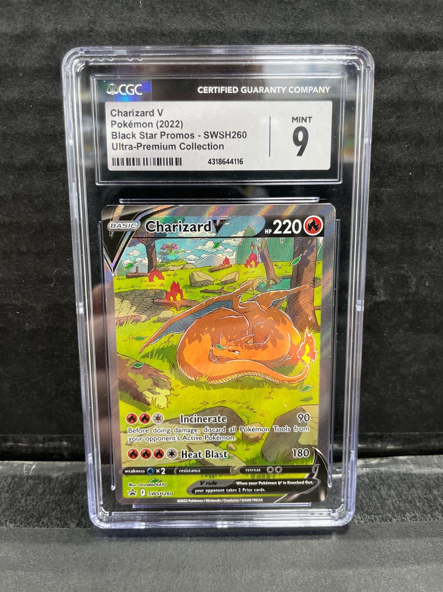 Pokémon Charizard V SWSH260 CGC 9