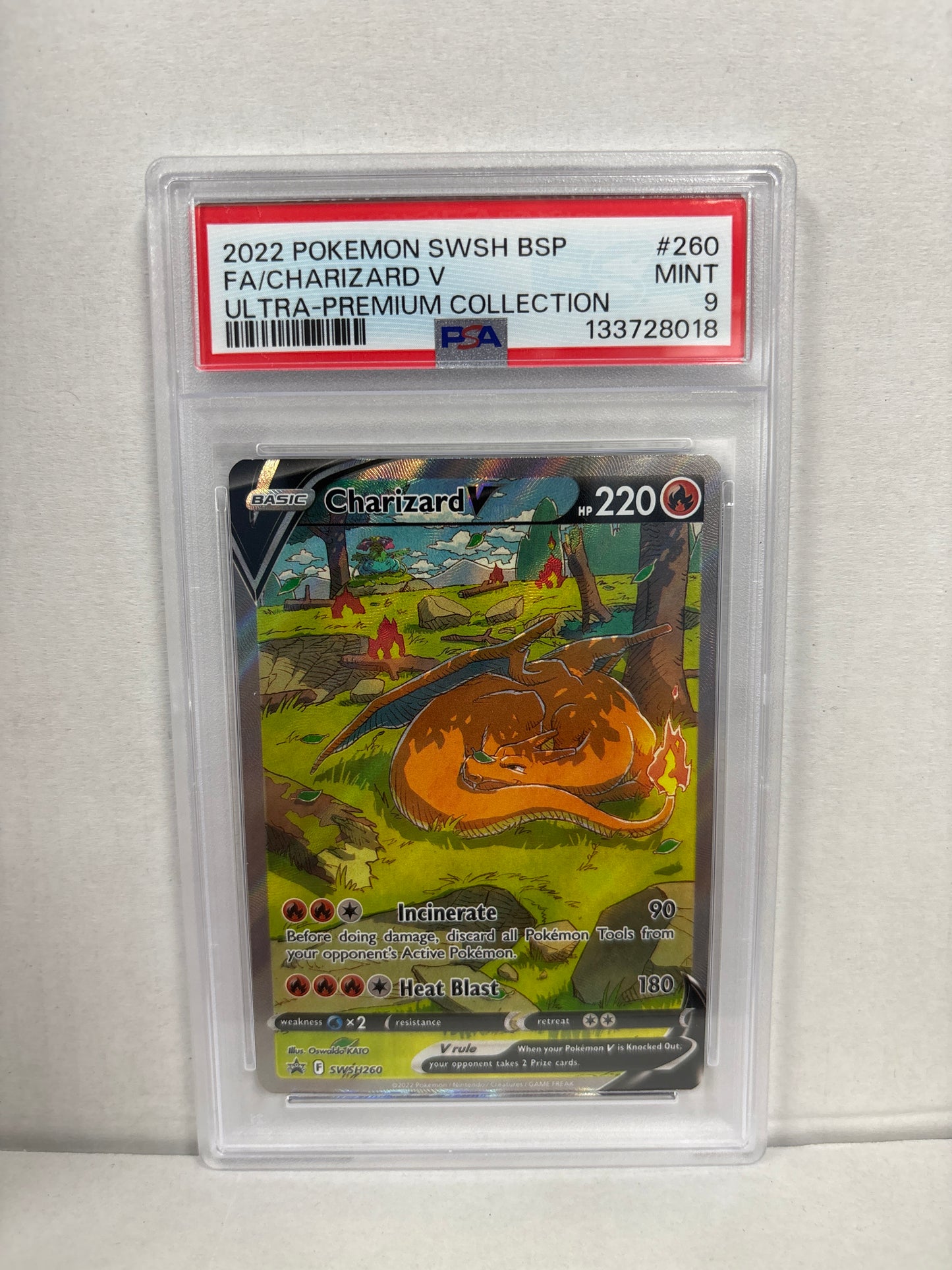 Pokemon Charizard V SWSH260 PSA 9