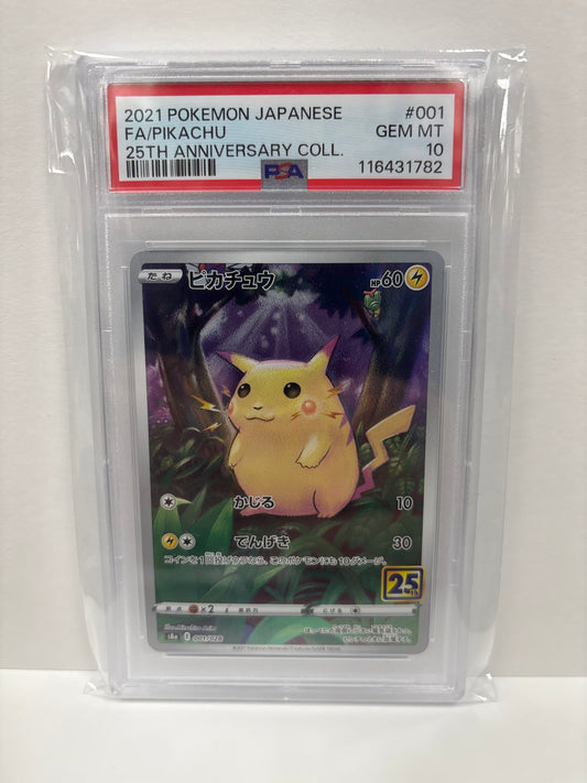 Pokemon Japanese Pikachu 001/028 PSA 10