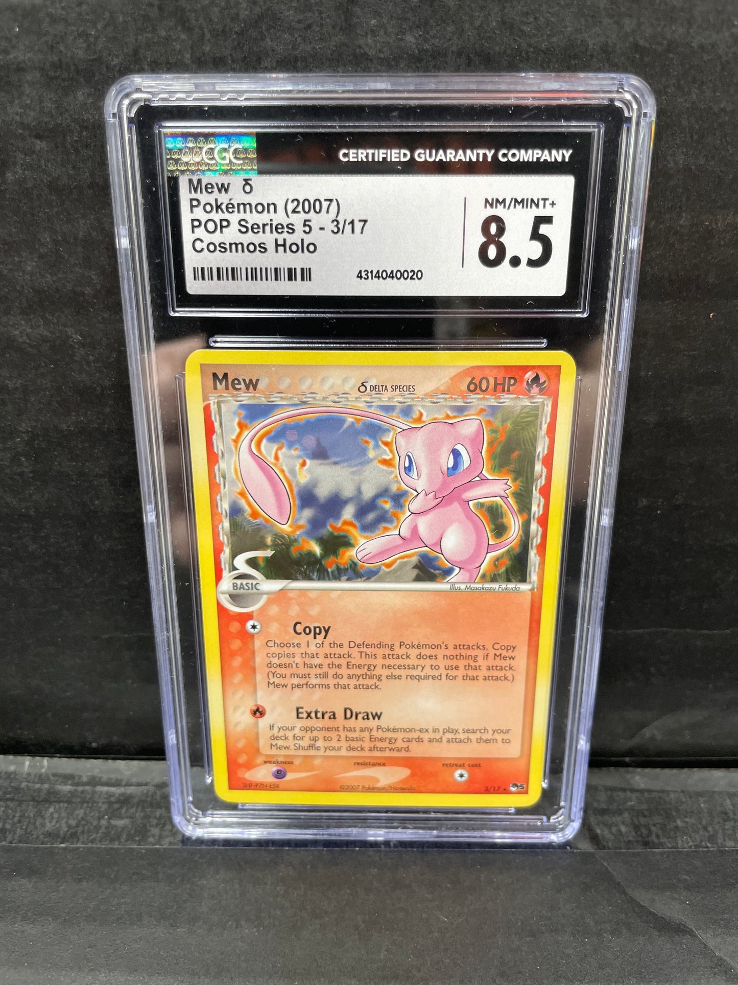 Pokemon Mew POP Series 5 3/17 CGC 8.5