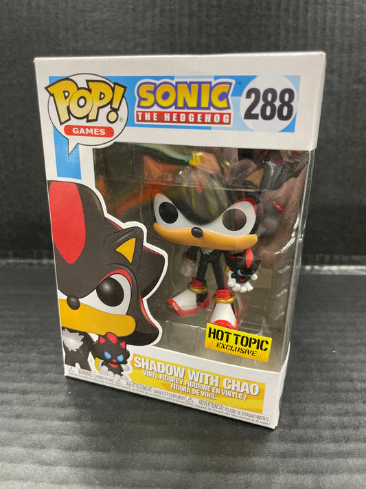 Funko Pop! Sonic the Hedgehog Shadow with Chao 288 Hot Topic Exclusive (Grade B+)