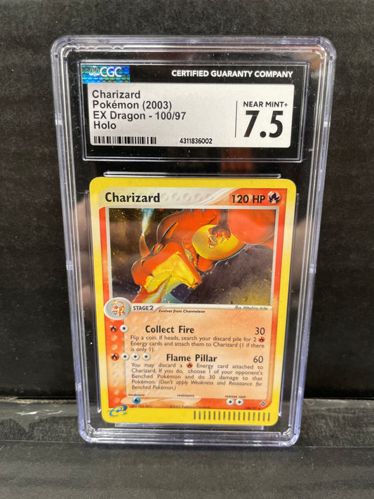 Pokemon Charizard Holo 100/97 CGC 7.5