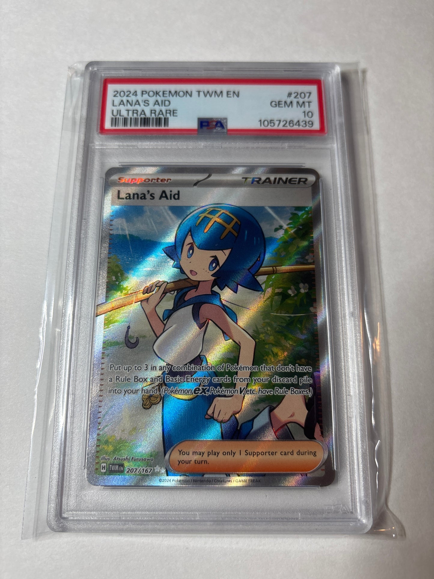 Pokemon Lana’s Aid 207/167 PSA 10