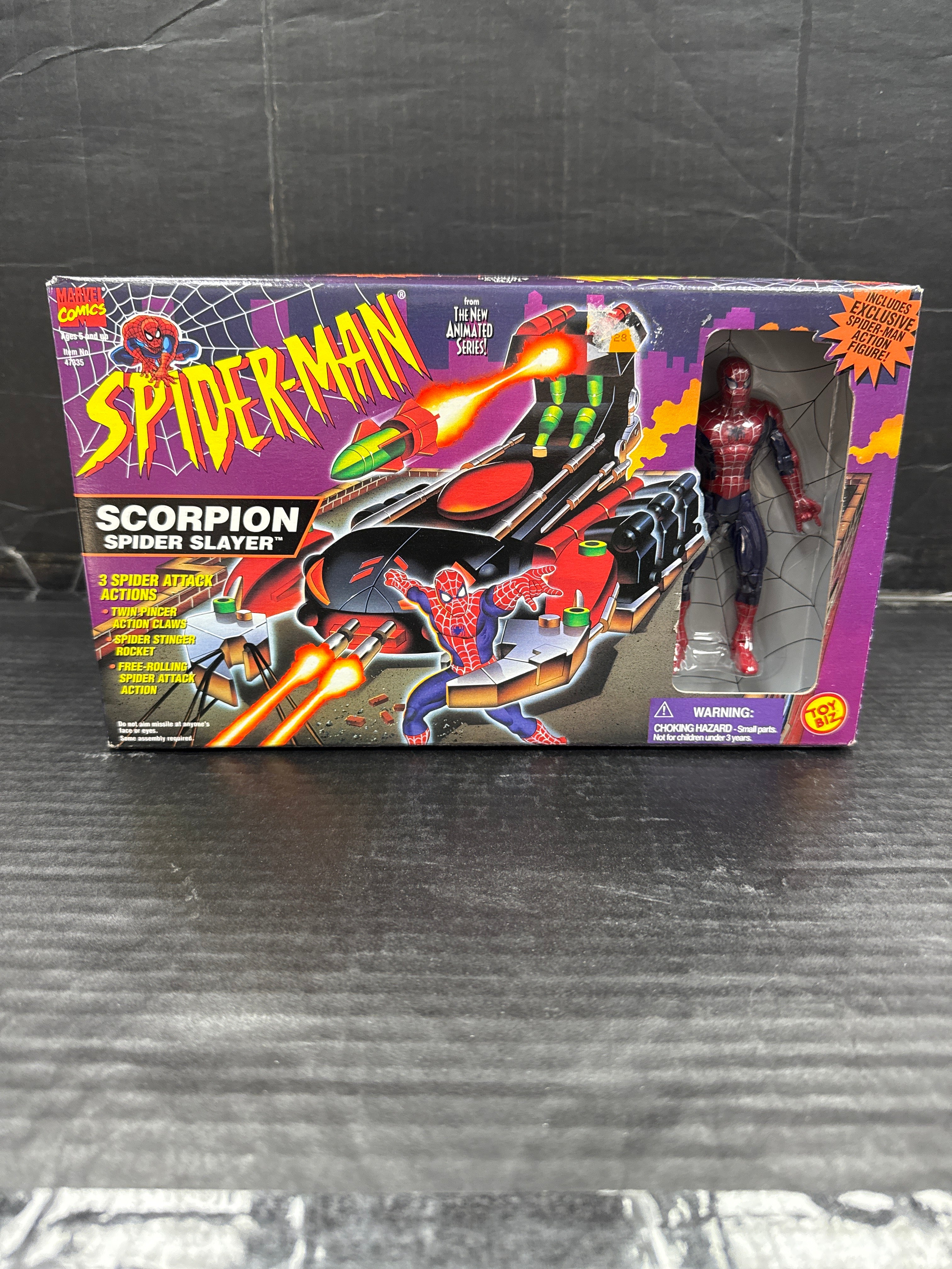 Spider-Man The Animated Series Vintage Scorpion Spider Slayer NEW