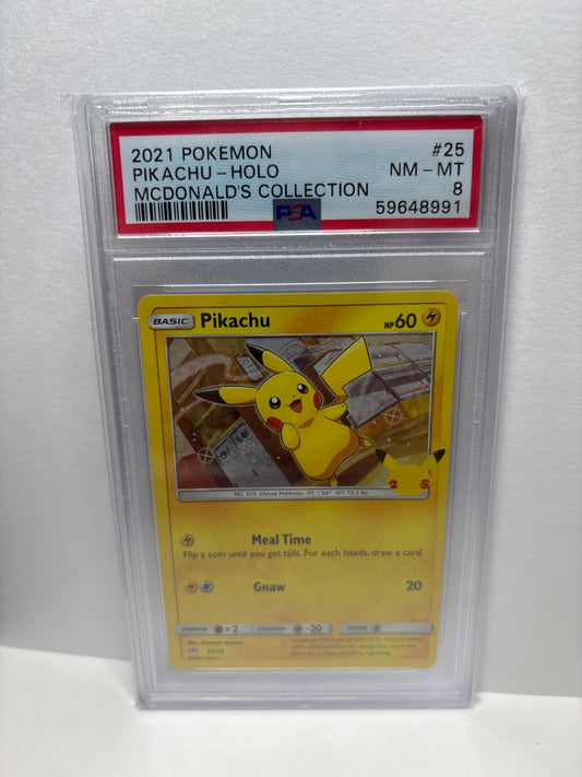 Pokemon Pikachu 25/25 HOLO PSA 8