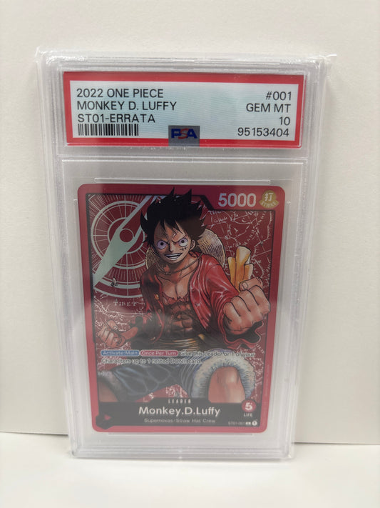 One Piece TCG Monkey D. Luffy ST01-001 PSA 10