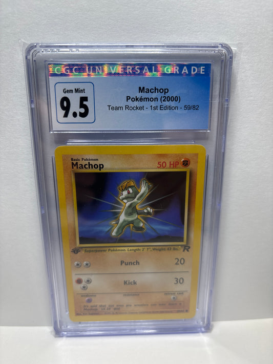 Pokemon Machop 59/82 1st Edition CGC 9.5 (Old Label)