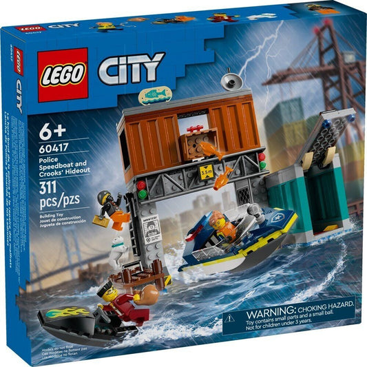 LEGO City Police Speedboat and Crooks’ Hideout 60417
