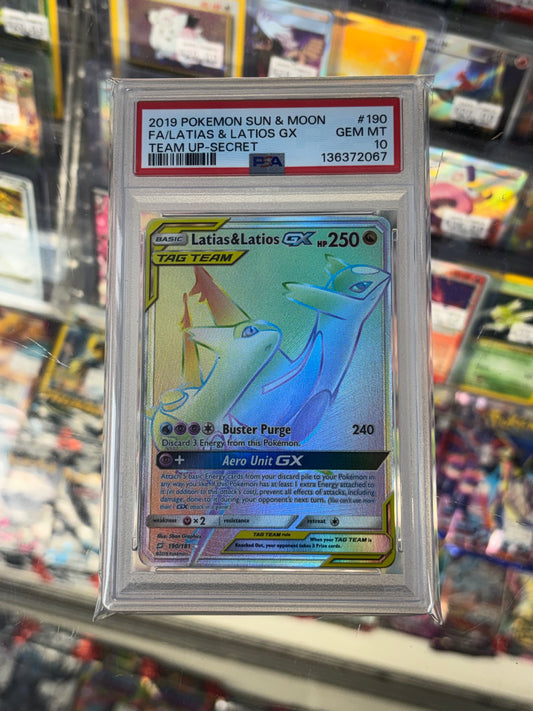 Pokemon Latias & Latios GX 190/181 PSA 10