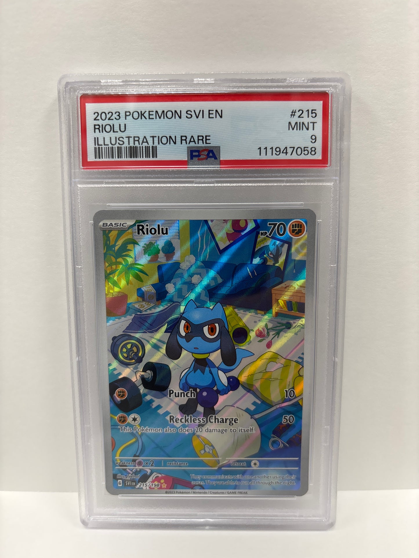 Pokemon Riolu 215/198 PSA 9