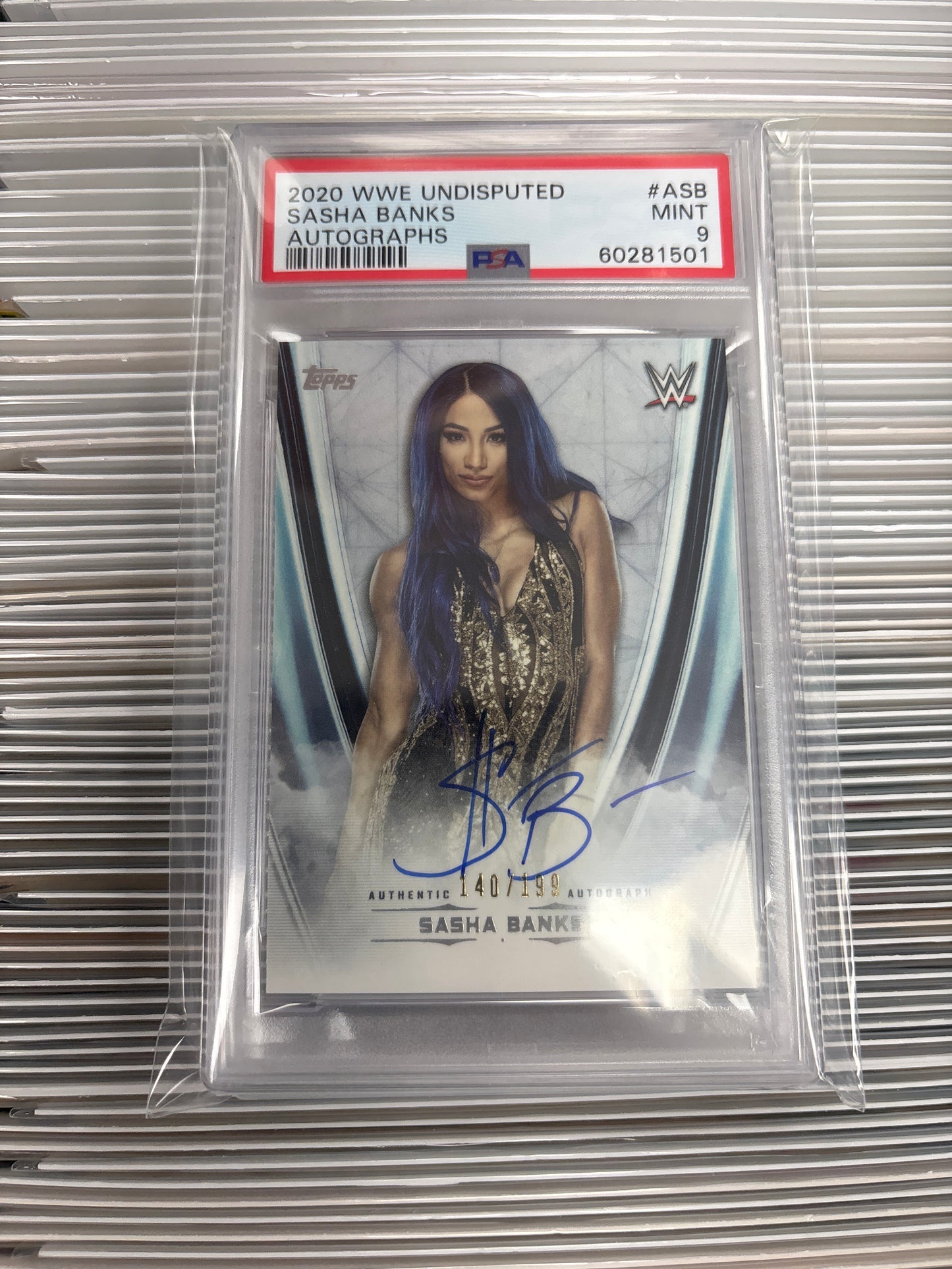 2020 WWE Undisputed Sasha Banks Autographs A-SB PSA 9