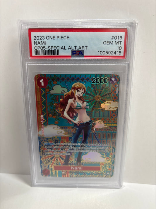 One Piece TCG Nami OP01-016 PSA 10