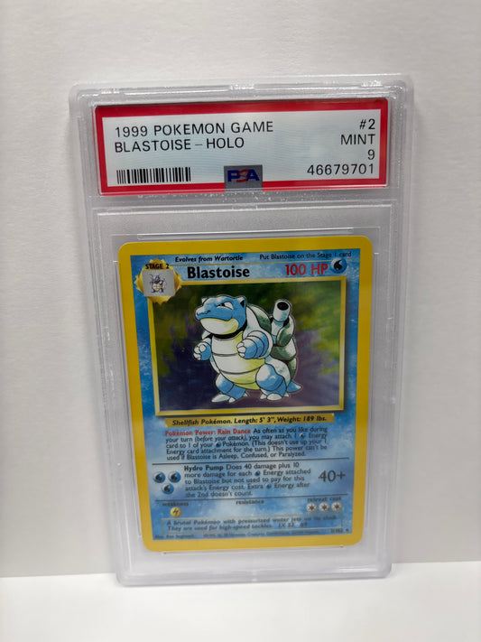 Pokemon Blastoise 2/102 (1999) PSA 9