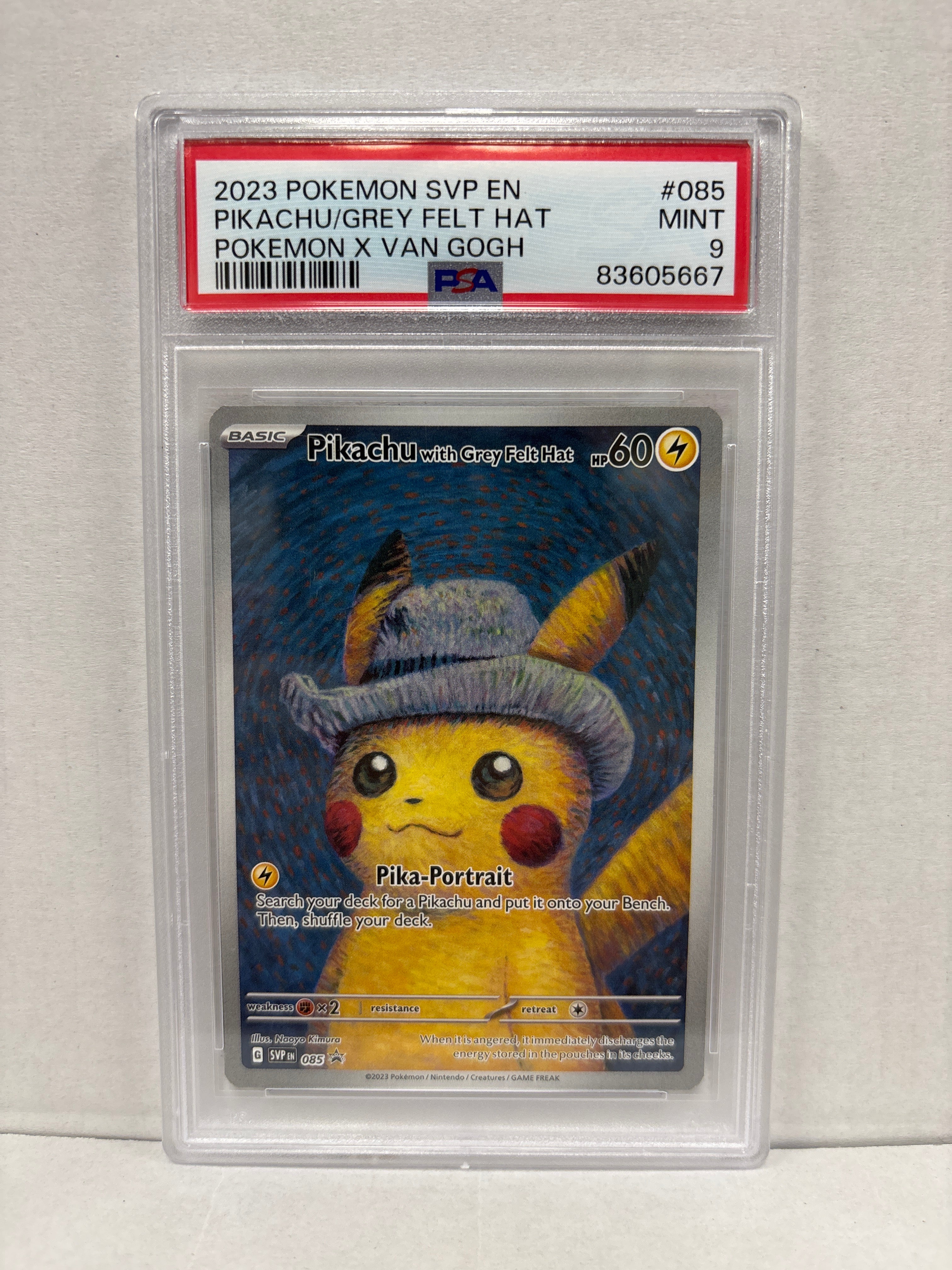 Pokemon Pikachu with Gray Felt Hat 085 PSA 9 – Zapp! Comics