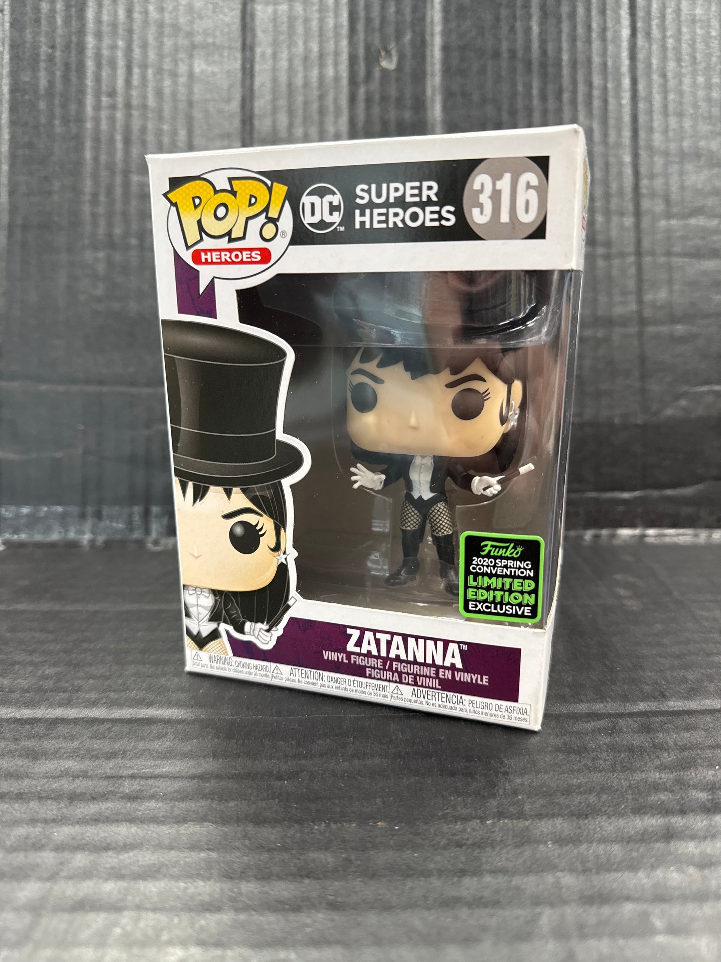 Funko Pop! DC Super Heroes Zatanna 316 2020 Spring Convention Exclusive (Grade A-)