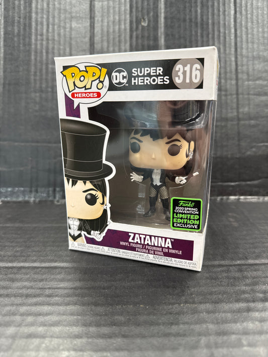 Funko Pop! DC Super Heroes Zatanna 316 2020 Spring Convention Exclusive (Grade A-)