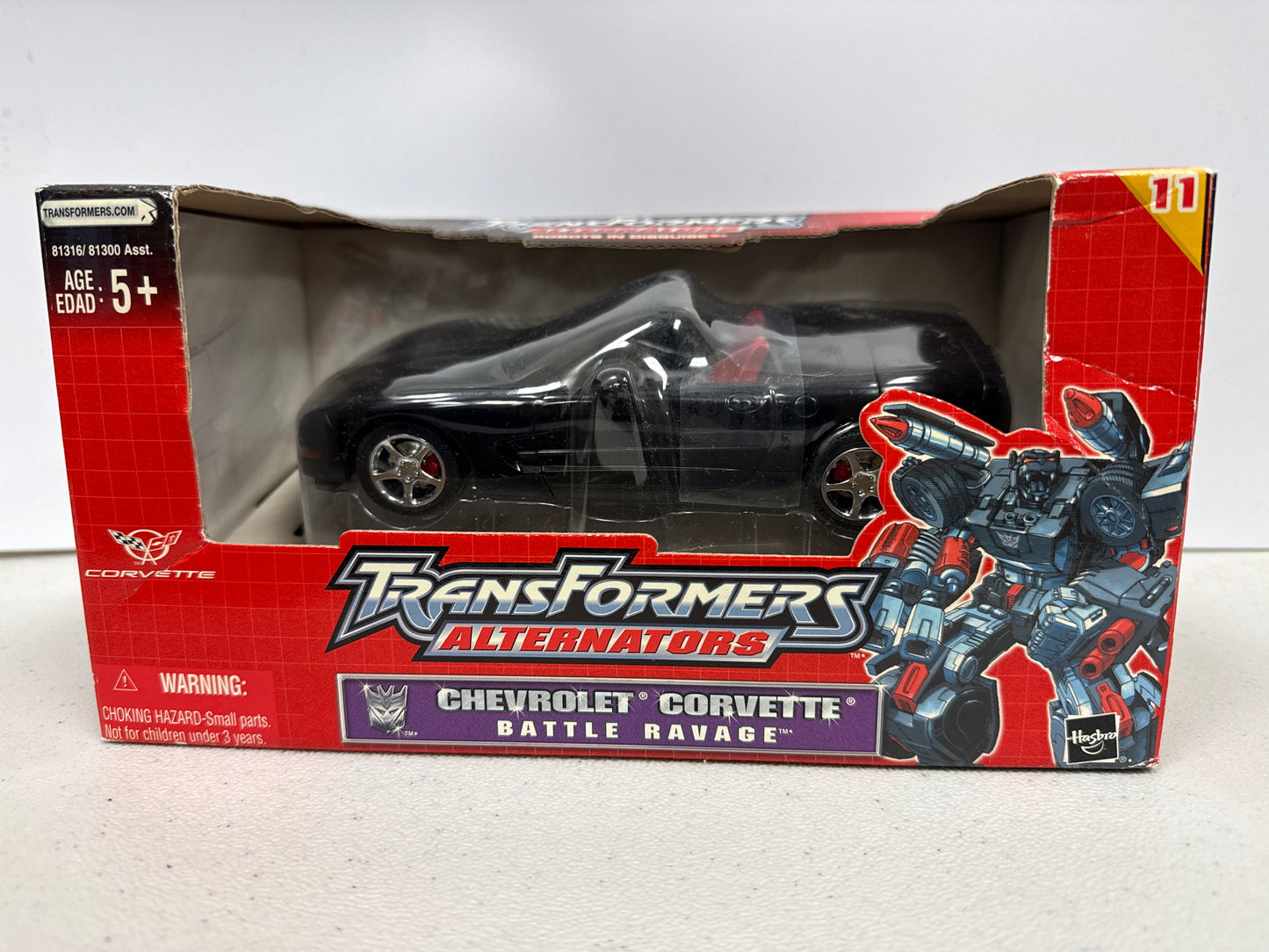 Transformers Alternators Chevrolet Corvette Battle Ravage 2004 (Non-Mint Box)