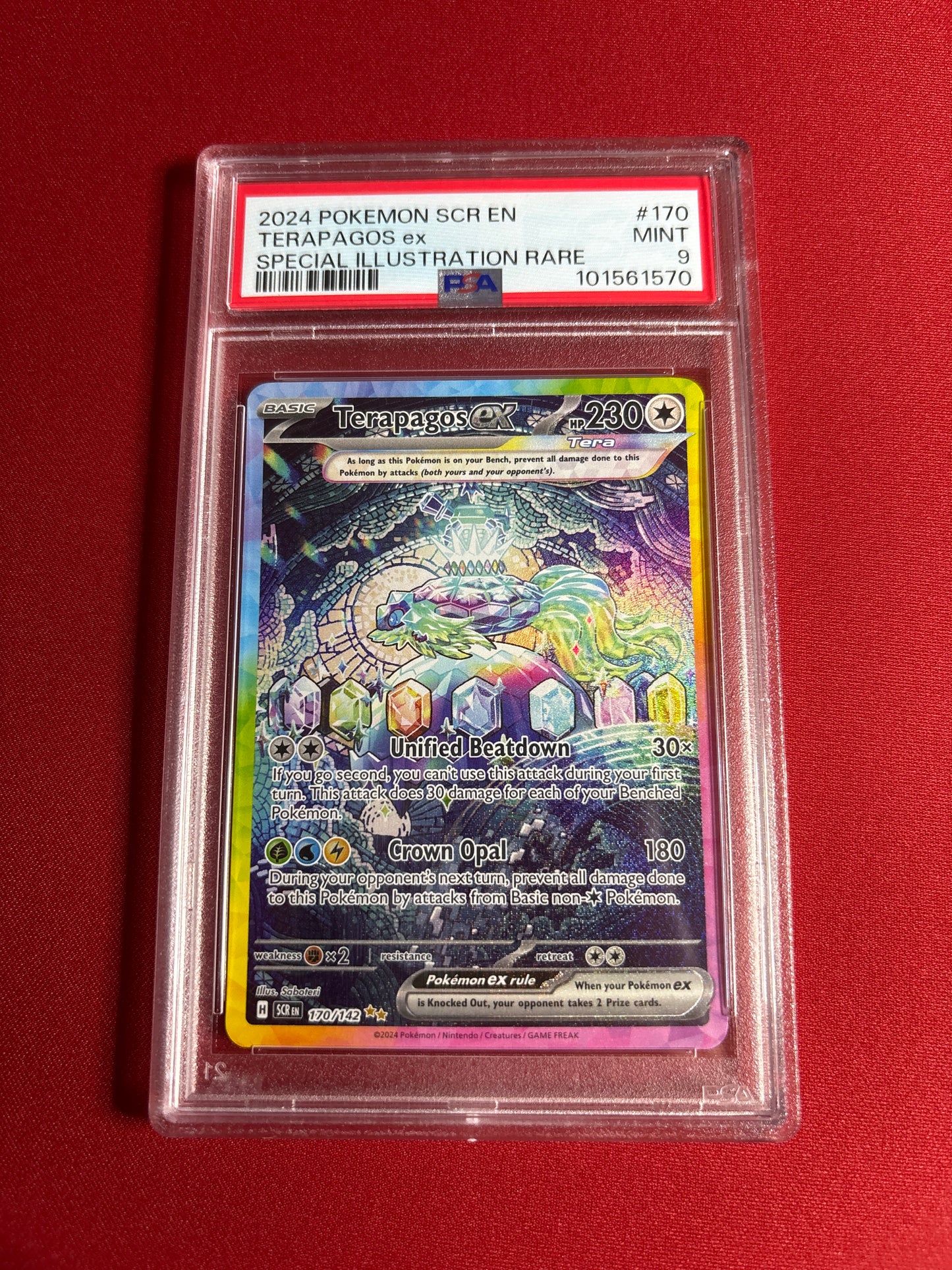 Pokemon Terapagos ex 170/142 PSA 9