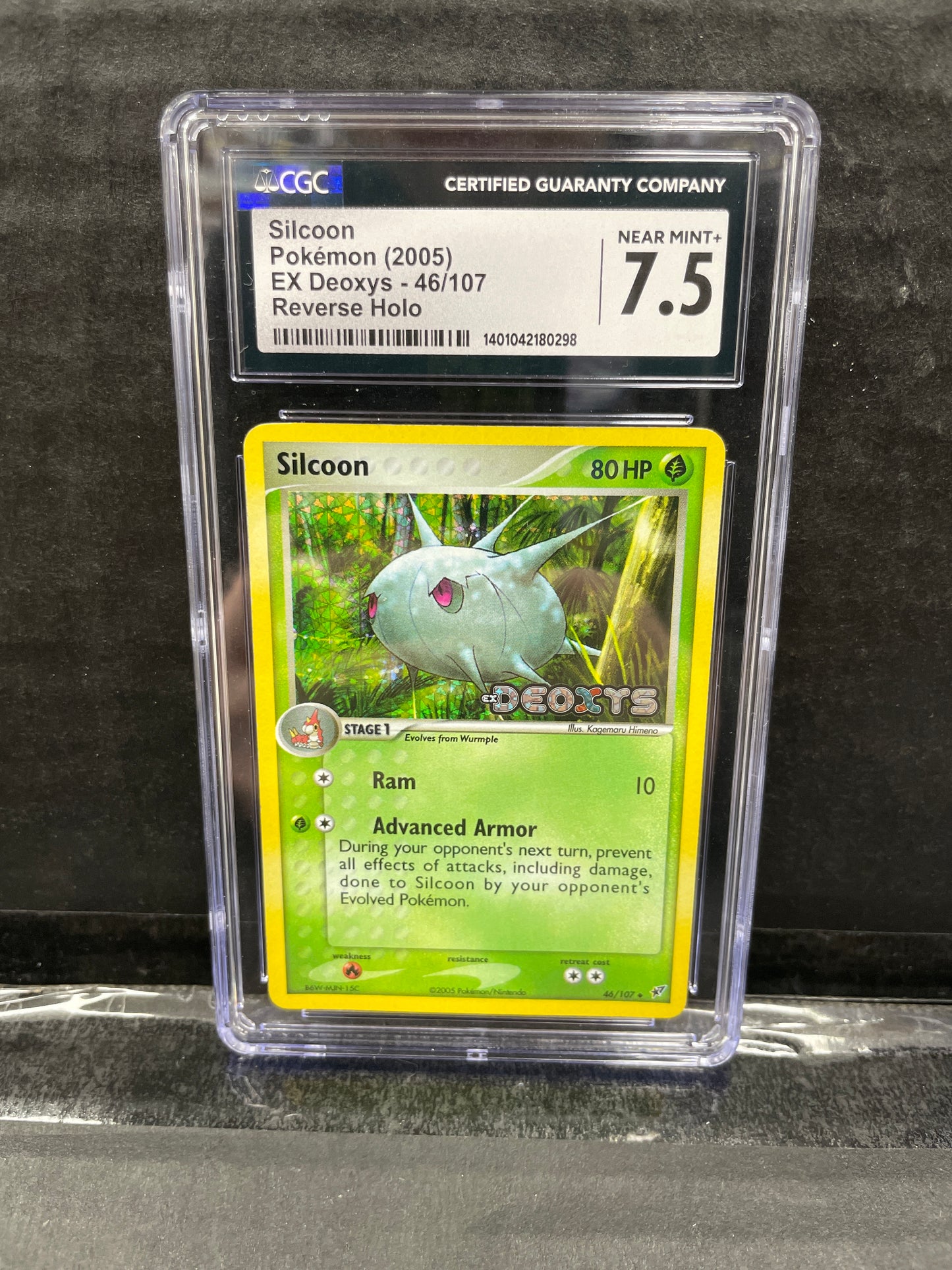 Pokémon Silcoon Reverse Holo 46/107 CGC 7.5