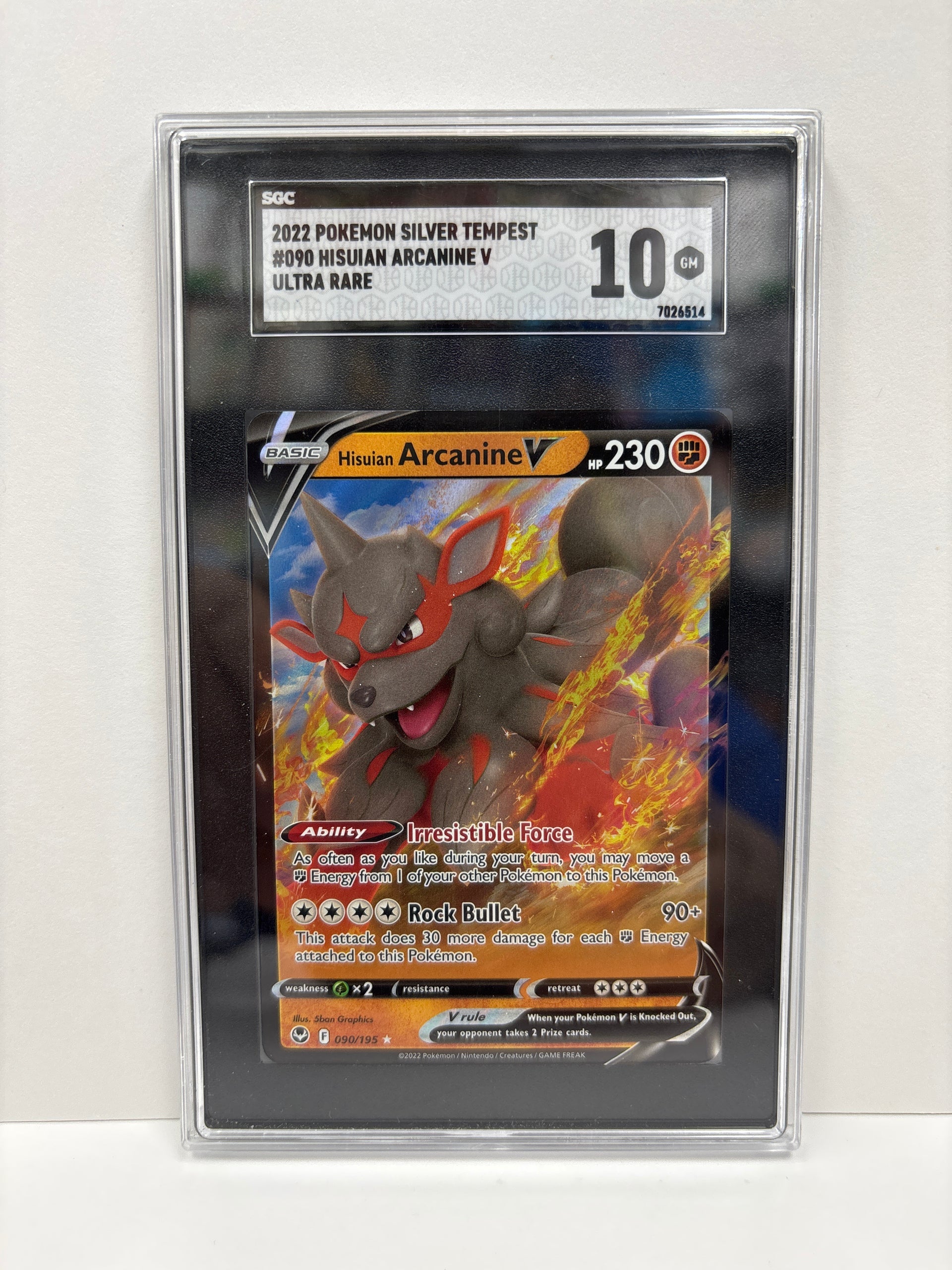 hisuian arcanine pokemon card price Pokemon Hisuian Arcanine V 090/195 SGC 10 – Zapp! Comics