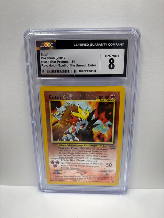 Pokemon Entei 34 (2001) CGC 8
