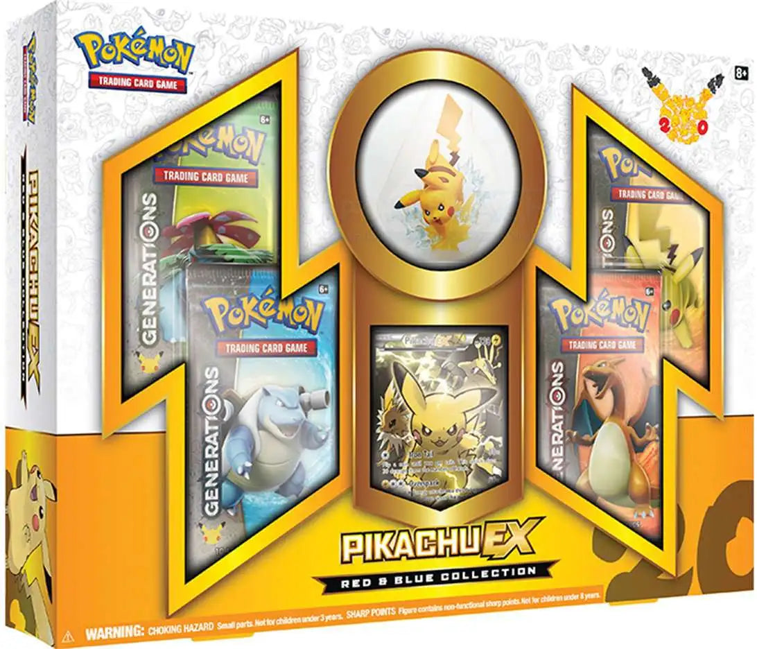 Pokemon Pikachu EX Red & Blue Collection Box