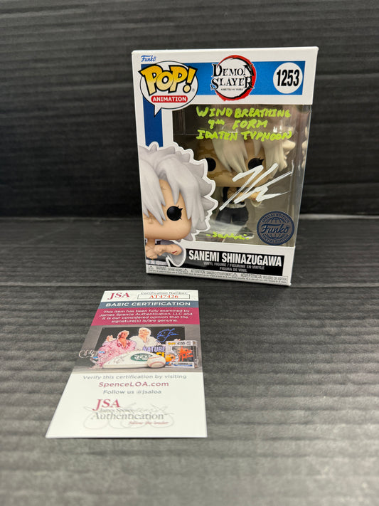 Funko Pop! Demon Slayer Sanemi Shinazugawa 1253 Funko Special Edition (Grade A) Signed by Kaiji Tang