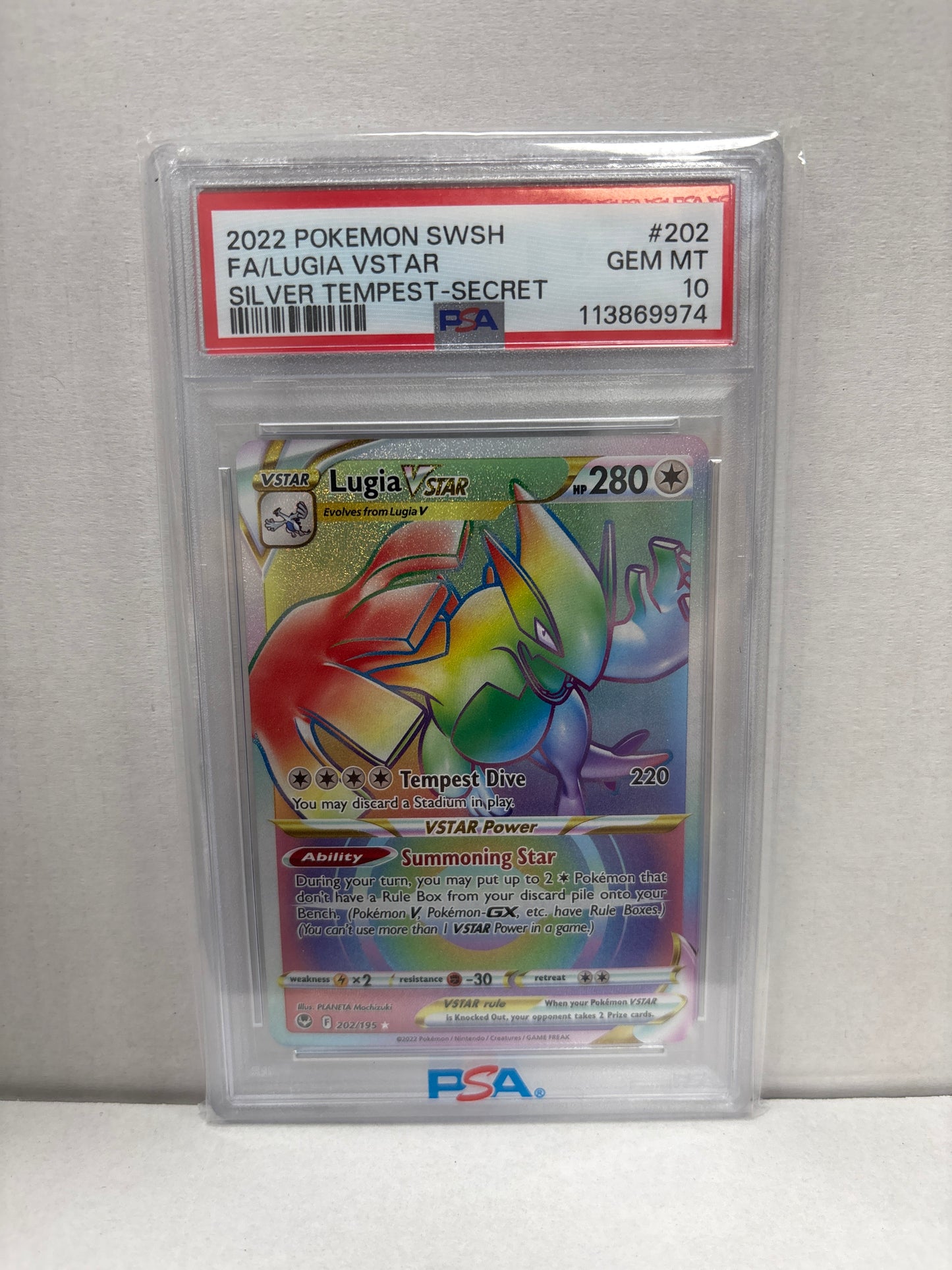 Pokemon Lugia VSTAR 202/195 PSA 10