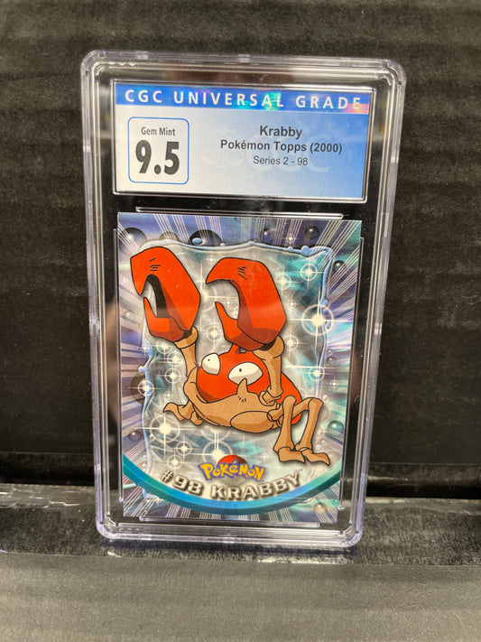 Pokémon Krabby #98 Topps Series 2 CGC 9.5