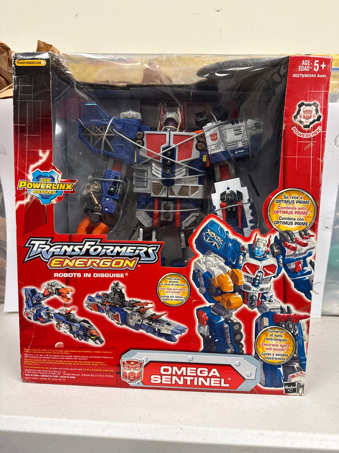 Transformers Energon Powerlinx Omega Sentinel 2004 (Damaged Box)