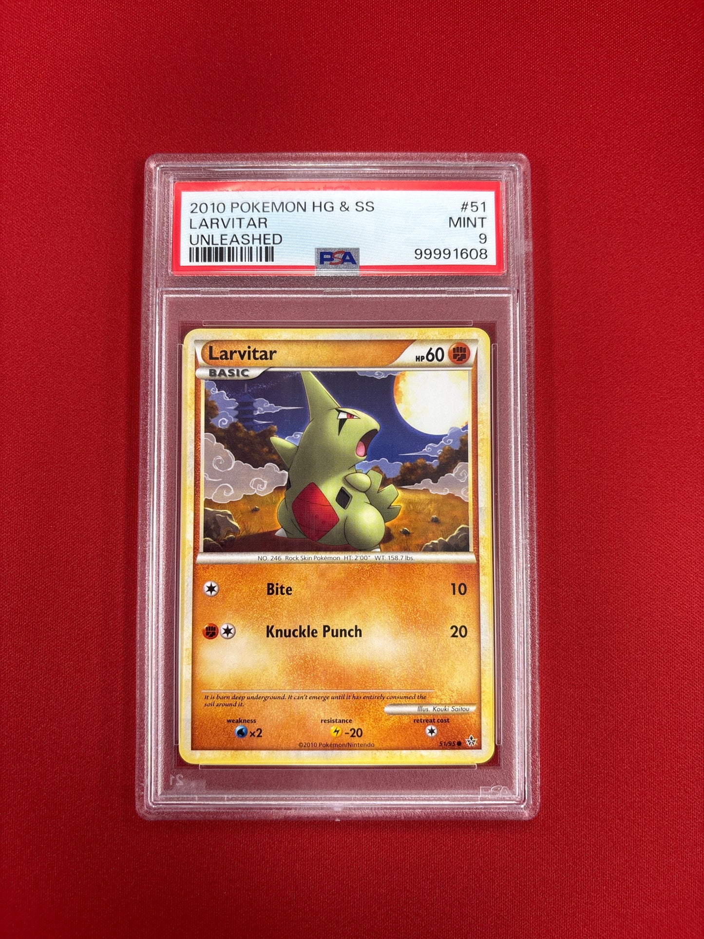 Pokemon Larvitar 51/95 PSA 9