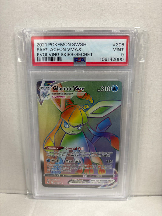 Pokemon Glaceon VMAX 208/203 PSA 9