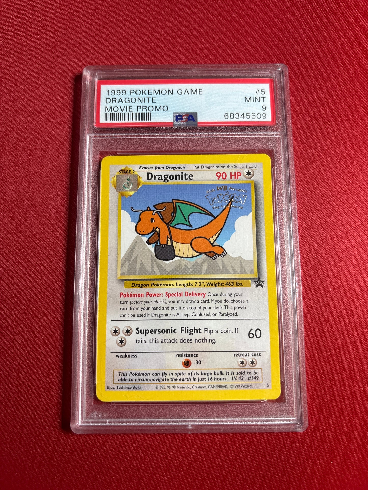 Pokemon Dragonite 5 PROMO (1999) PSA 9