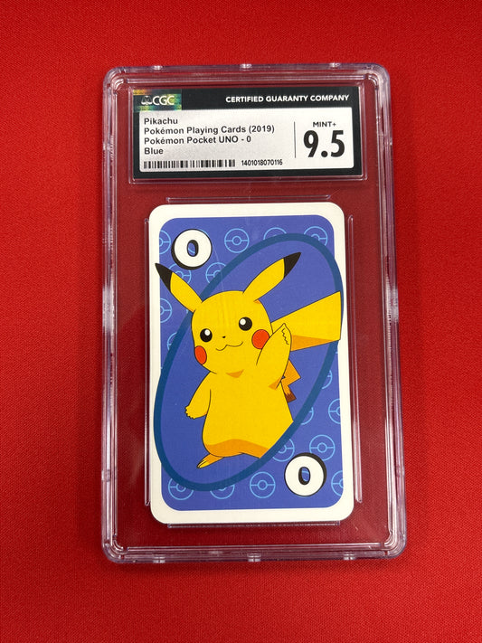 Pokemon Pikachu (2019) Uno Blue 0 CGC 9.5