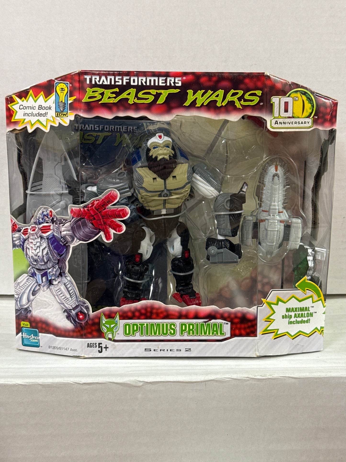 Transformers Beast Wars 10th Anniversary Optimus Primal Series 2 (Damaged Box)