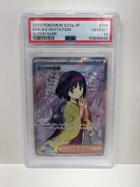 Pokemon JP Erika’s Invitation 196/165 PSA 10
