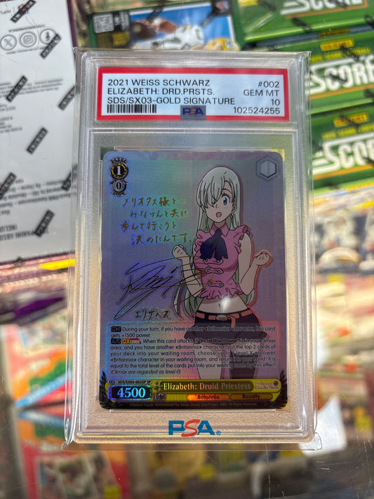 Weiss Schwarz Elizabeth: Druid Priestess SDS/SX03-002SP PSA 10
