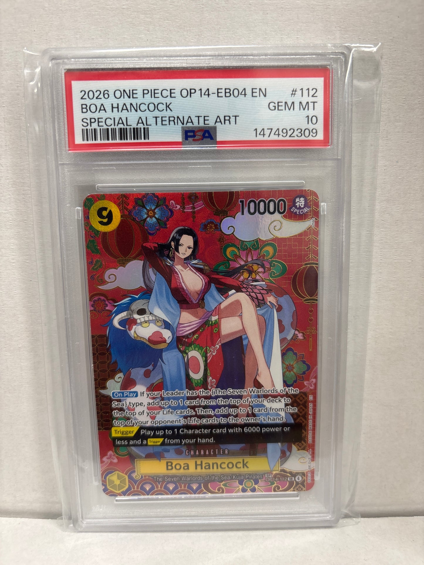 One Piece Card Game Boa Hancock SP OP14-112 PSA 10