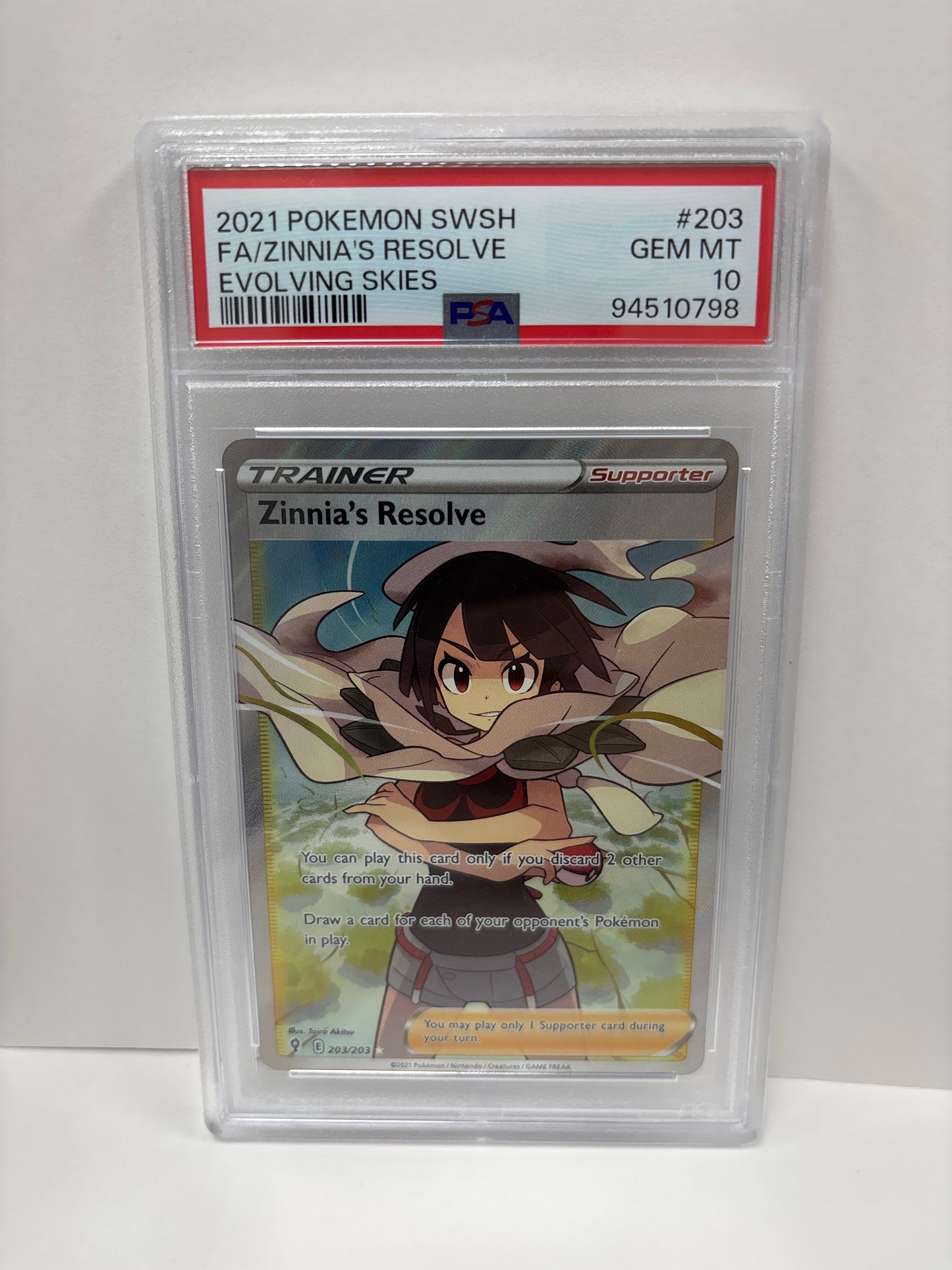 Pokemon Zinnia’s Resolve 203/203 PSA 10
