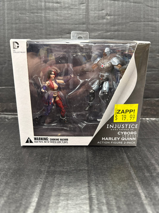 DC Collectibles Injustice Gods Among Us Cyborg & Harley Quinn 2-Pack