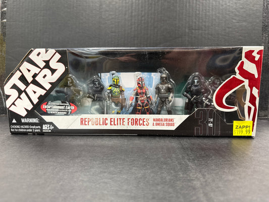 Star Wars Republic Elite Forces Mandalorians & Omega Squad Entertainment Earth Exclusive