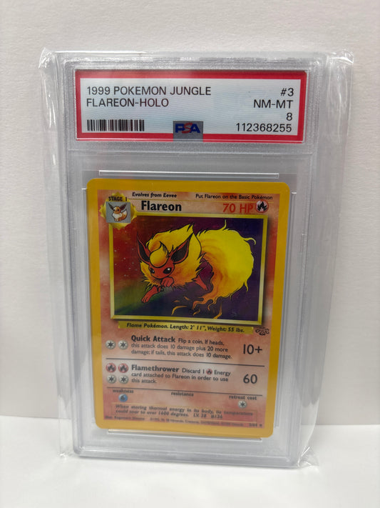 Pokemon Flareon 3/64 (1999) PSA 8