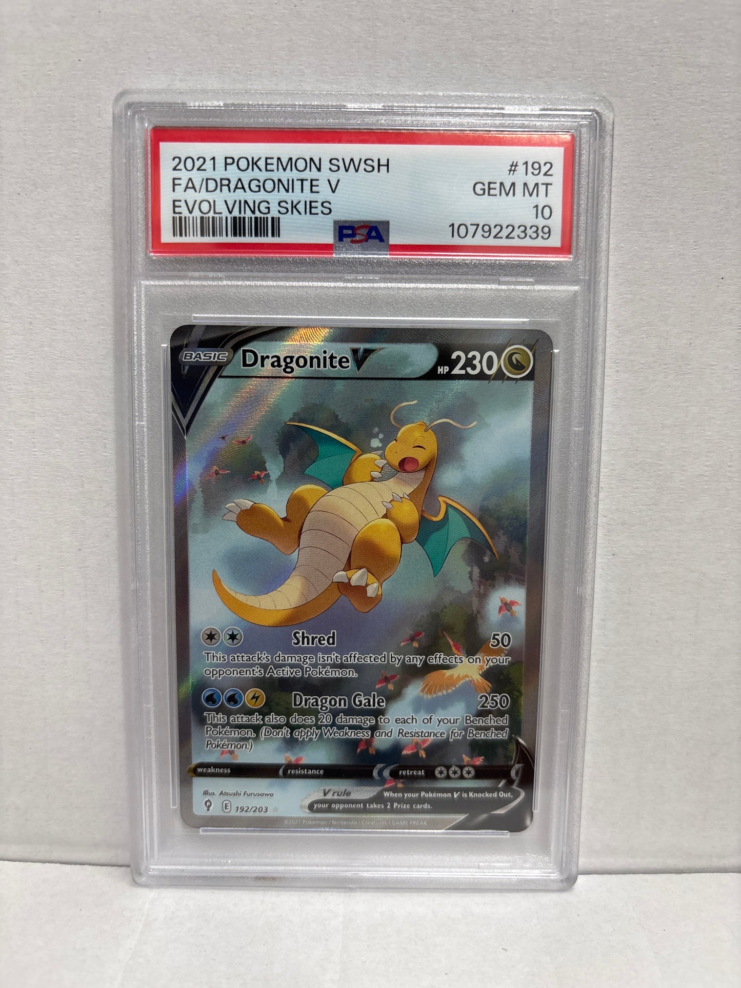 Pokemon Dragonite V 192/203 PSA 10