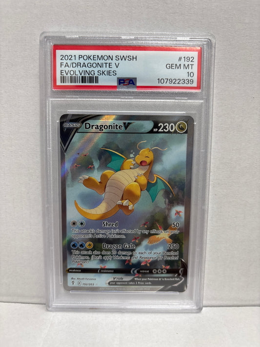 Pokemon Dragonite V 192/203 PSA 10