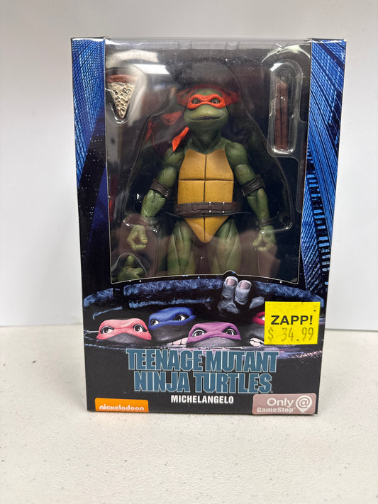 NECA Teenage Mutant Ninja Turtles Michelangelo GameStop Exclusive (Damaged Box/Faded)