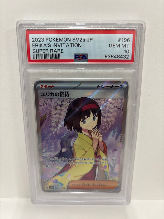 Pokemon Japanese Erika’s Invitation 196/165 PSA 10