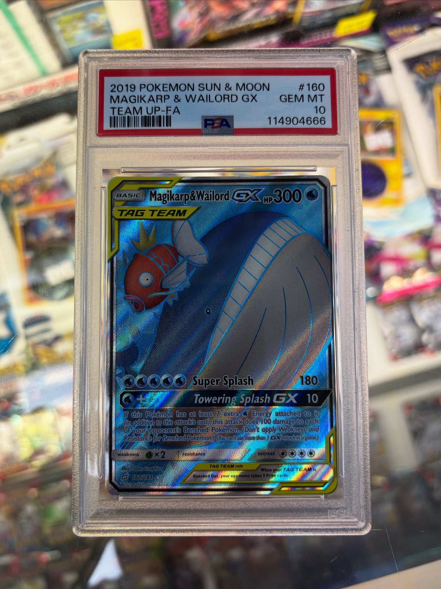 Pokemon Magikarp & Wailord GX 160/181 PSA 10