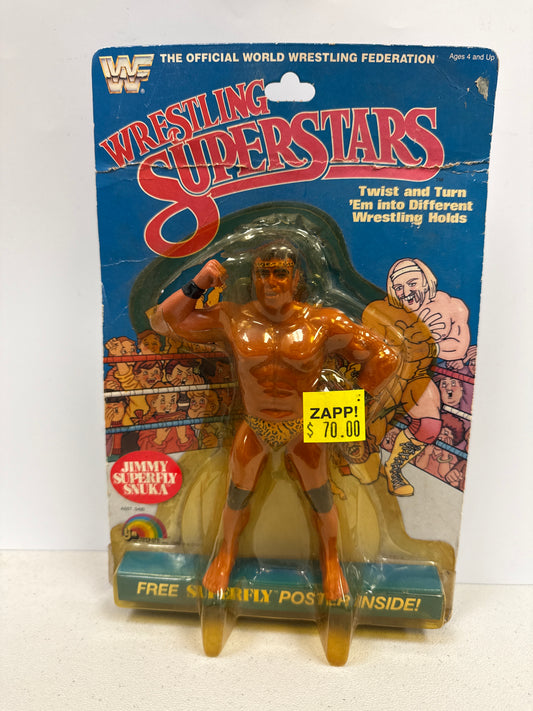 LJN WWF Wrestling Superstars Jimmy Superfly Shula (Box Damaged)