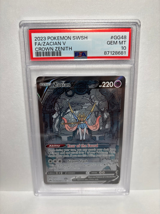 Pokemon Zacian V GG48/GG70 PSA 10